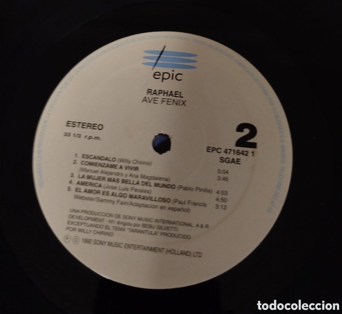 Discos de vinilo: Raphael - Ave Fenix. Contiene encarte - Foto 3