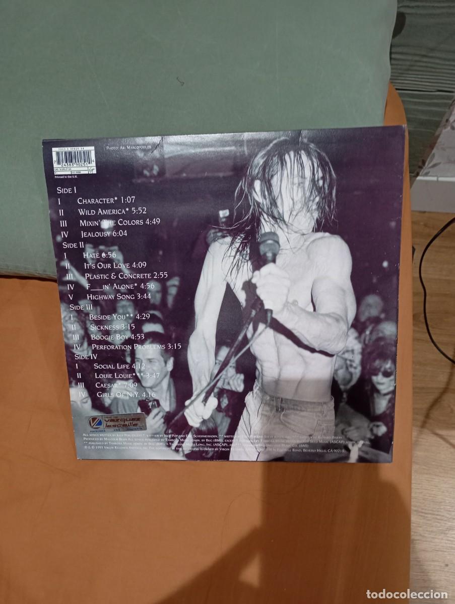 Discos de vinilo: lp DOBLE IGGY POP AMERICAN CAESAR VG++ - Foto 2