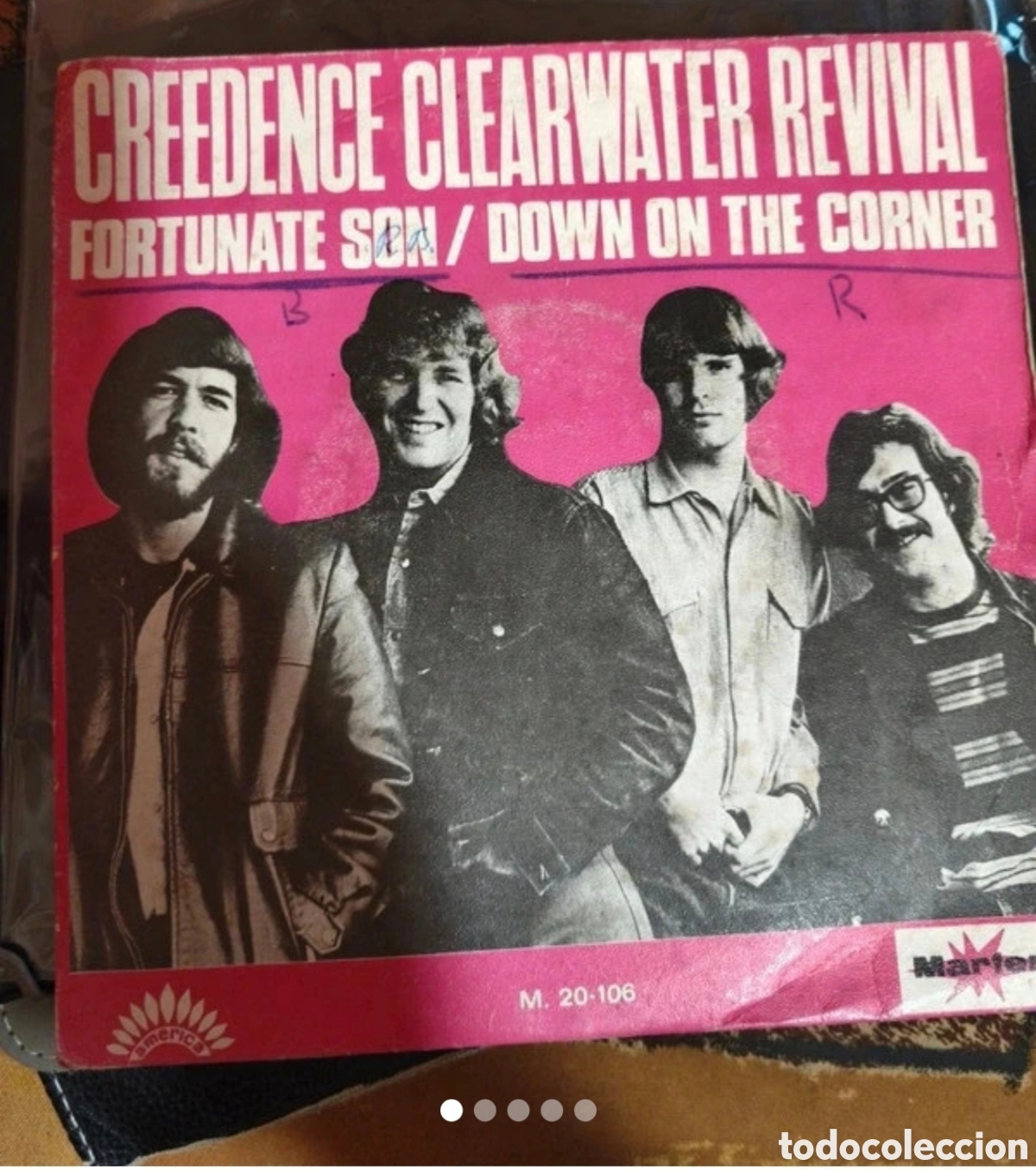 Discos de vinilo: Creedence Clearwater Revival: Fortunate Son / Down On The Corner Single 7&rdquo;