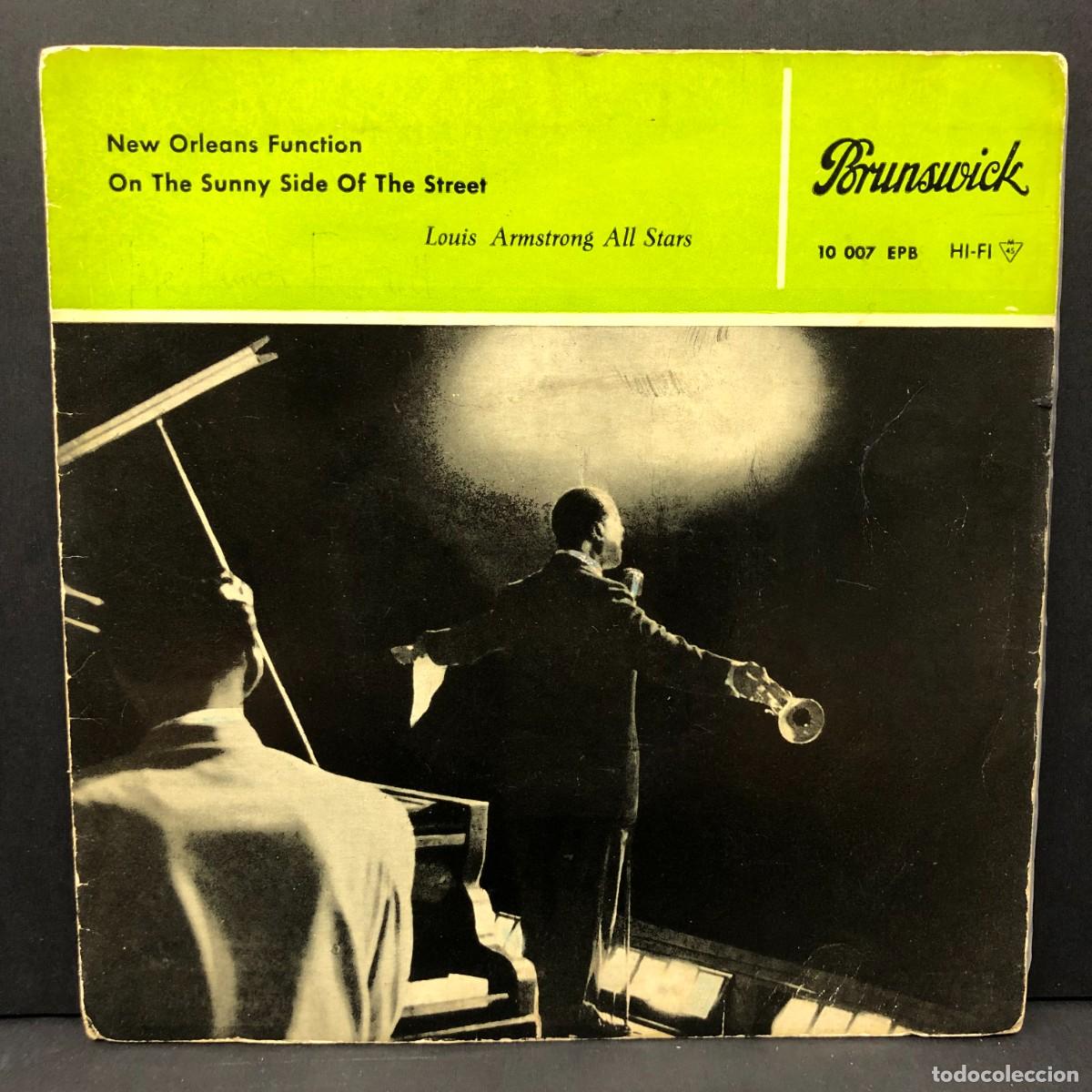 Discos de vinilo: LOUIS ARMSTRONG ALL STARS - NEW ORLEANS FUNCTION - 10 007 EPB - SINGLE VINILO - DISCO M&Uacute;SICA / 739