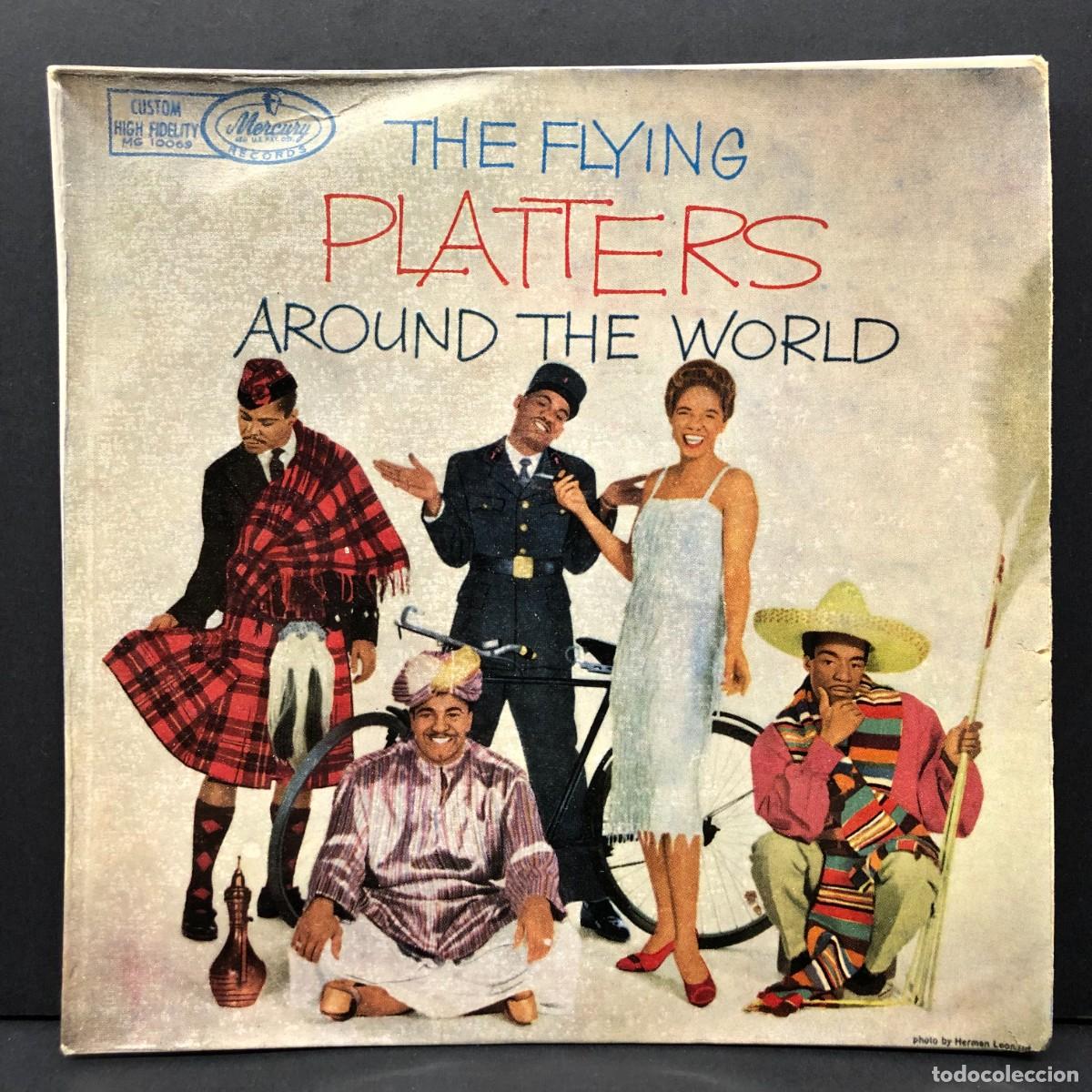 Discos de vinilo: THE FLYING PLATTERS - AROUND THE WORLD - MG-10.069 - SINGLE VINILO - DISCO M&Uacute;SICA / 744