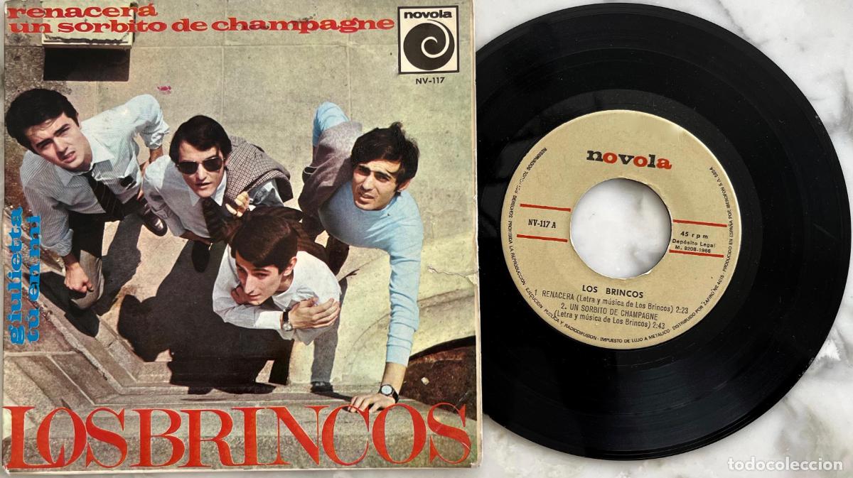 Discos de vinilo: LOS BRINCOS. RENACERA / UN SORBITO DE CHAMPAGNE... EP ESPA&Ntilde;A 4 TEMAS ORIGINAL 1966