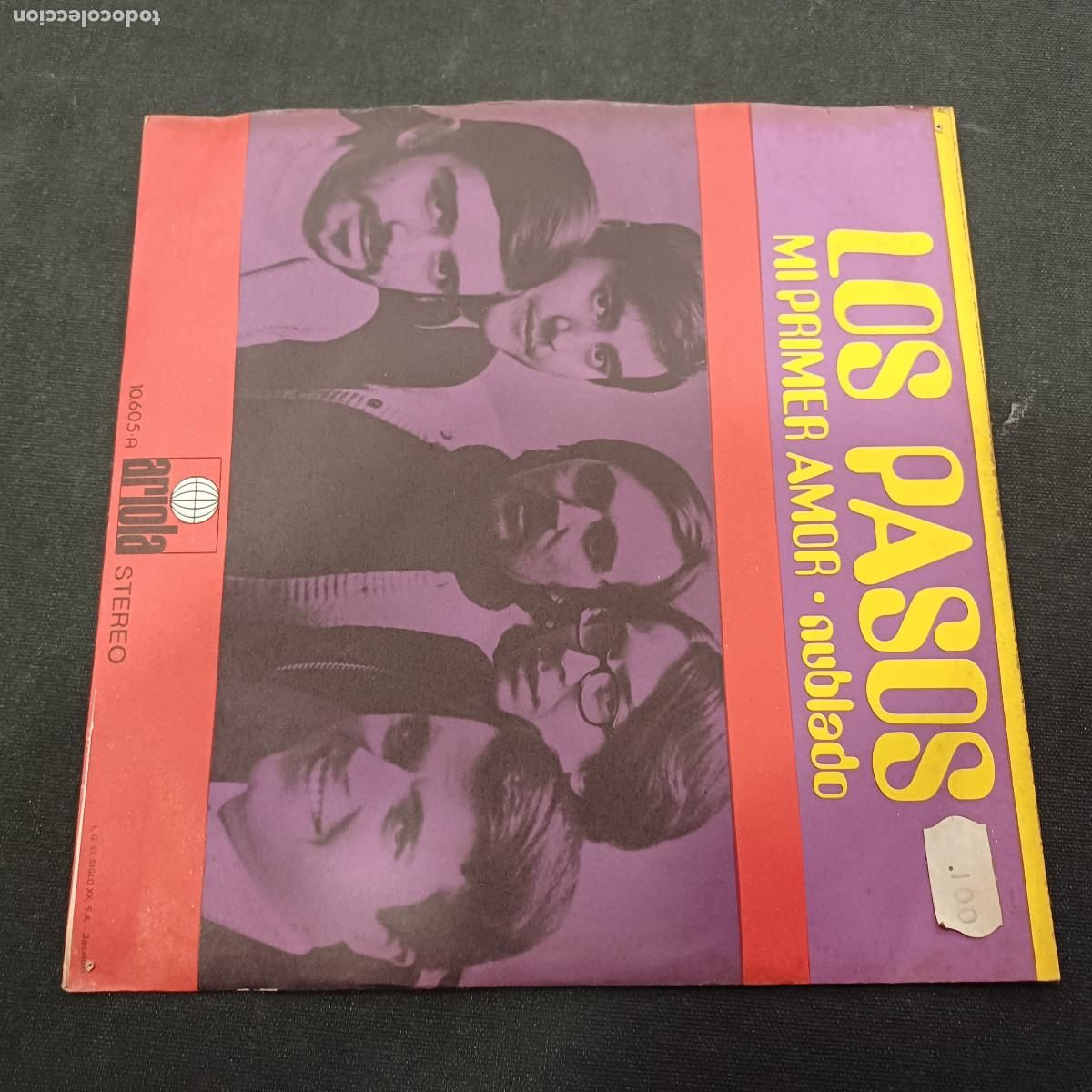 Discos de vinilo: LOS PASOS/MI PRIMER AMOR/SINGLE. - Foto 3