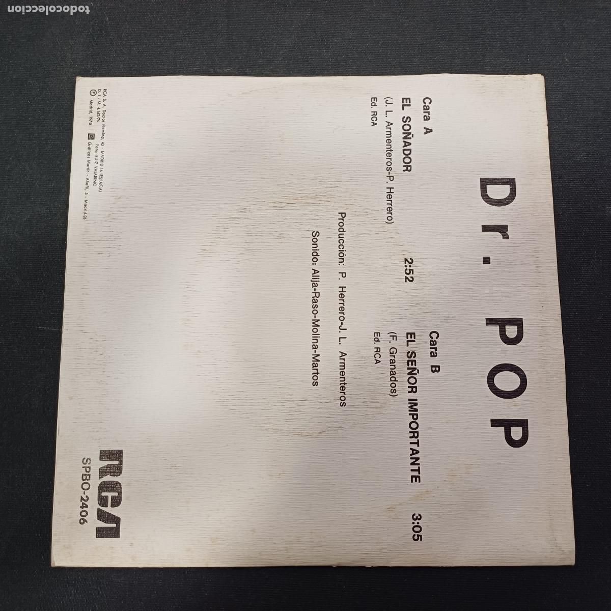 Discos de vinilo: DR.POP/EL SO&Ntilde;ADOR/SINGLE. - Foto 3