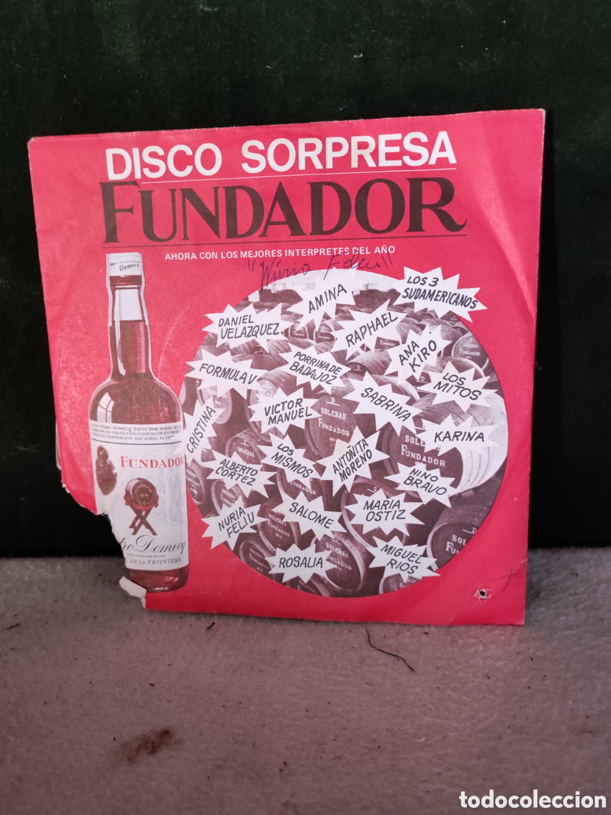 Discos de vinilo: Disco sorpresa fundador Mar&iacute;a feli&uacute;