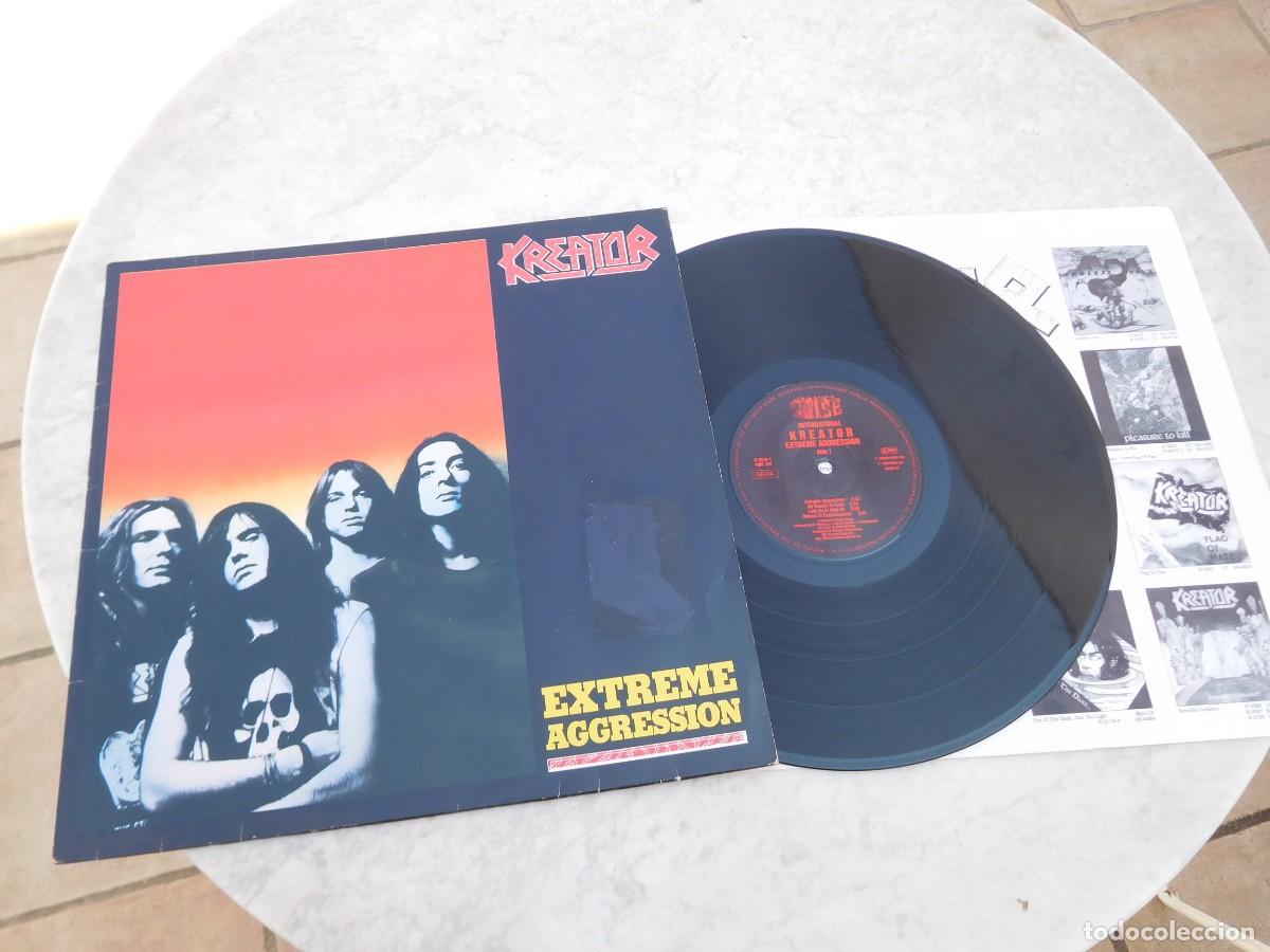 Discos de vinilo: Kreator. LP. Extreme aggression. Edici&oacute;n alemana 1989. Noise international N 0129-1
