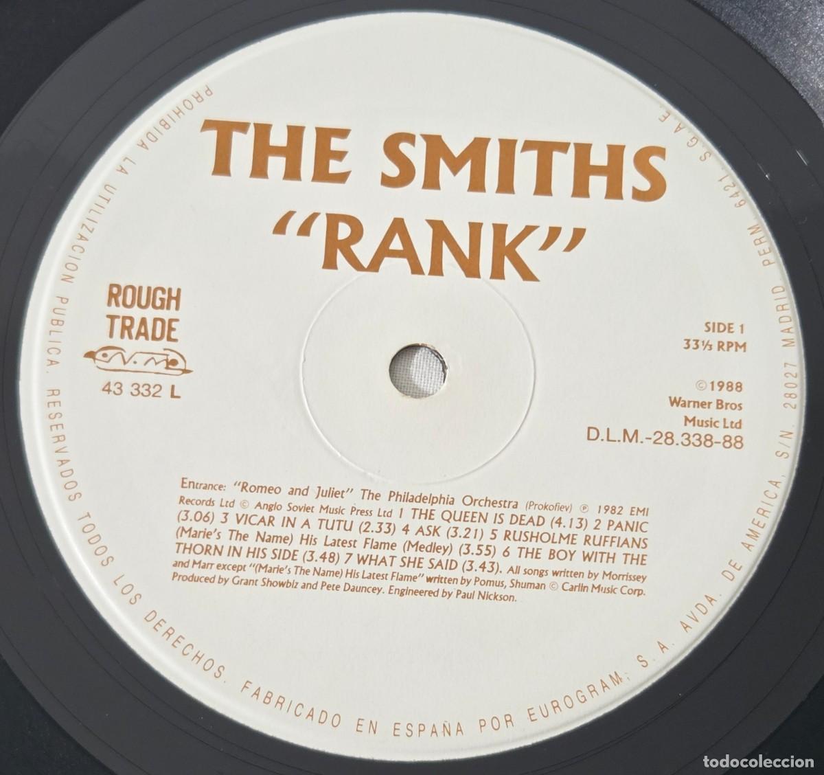 Discos de vinilo: LP Vinilo The Smiths - Rank - Foto 7