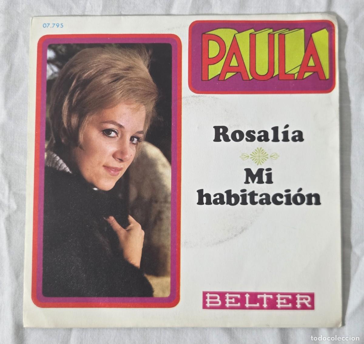 Discos de vinilo: Single Vinilo Paula - Rosal&iacute;a - Mi habitaci&oacute;n