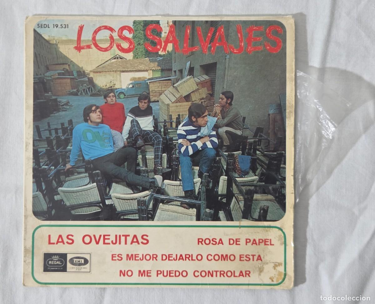 Discos de vinilo: Single Vinilo Los Salvajes, Las ovejitas - Rosa de papel