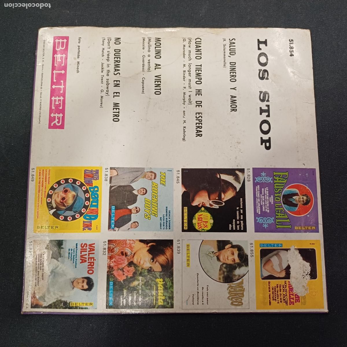 Discos de vinilo: LOS STOP/MOLINO AL VIENTO/SINGLE. - Foto 3