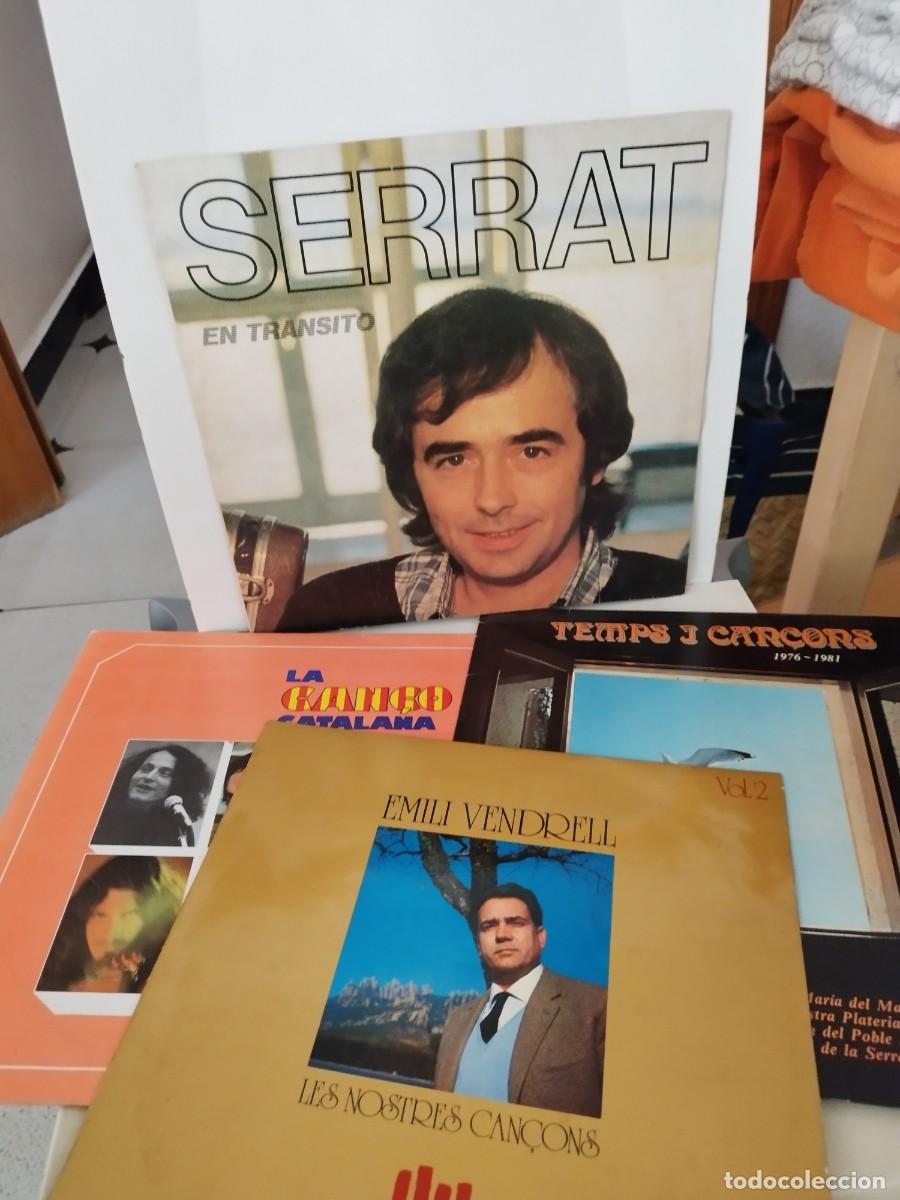 Discos de vinilo: Lote de 4 vinilos de m&uacute;sica, canci&oacute;n, can&ccedil;o catalana. Serrat, Vendrell.