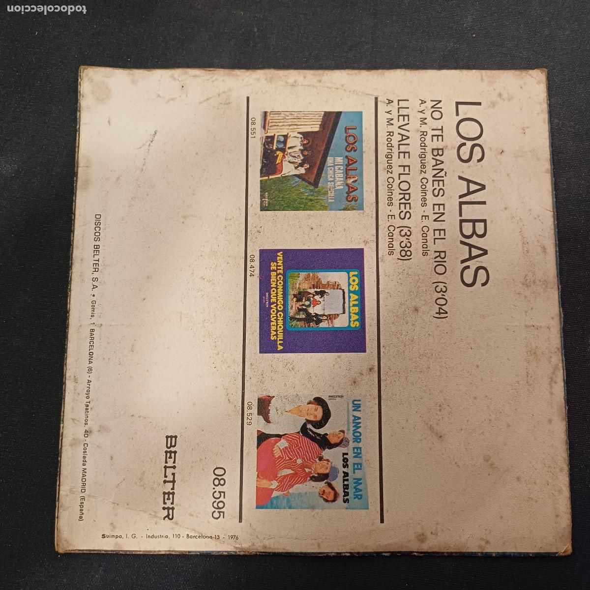 Discos de vinilo: LOS ALBAS/NO TE BA&Ntilde;ES EN EL RIO/SINGLE. - Foto 3
