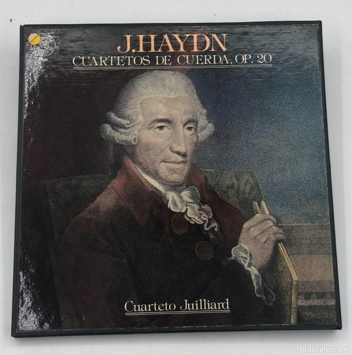 Discos de vinilo: 3 LP J. Haydn: Cuartetos de Cuerda Op. 20 - Cuarteto Juilliard / CBS Masterworks (1978 Espa&ntilde;a)