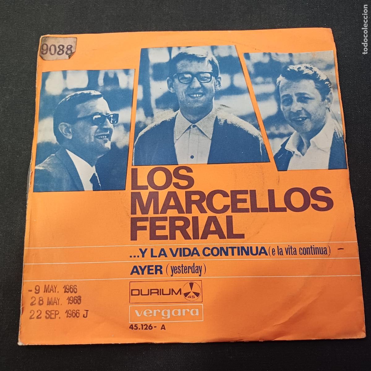 Discos de vinilo: LOS MARCELLO FERIAL/Y LA VIDA CONTINUA/SINGLE. - Foto 1