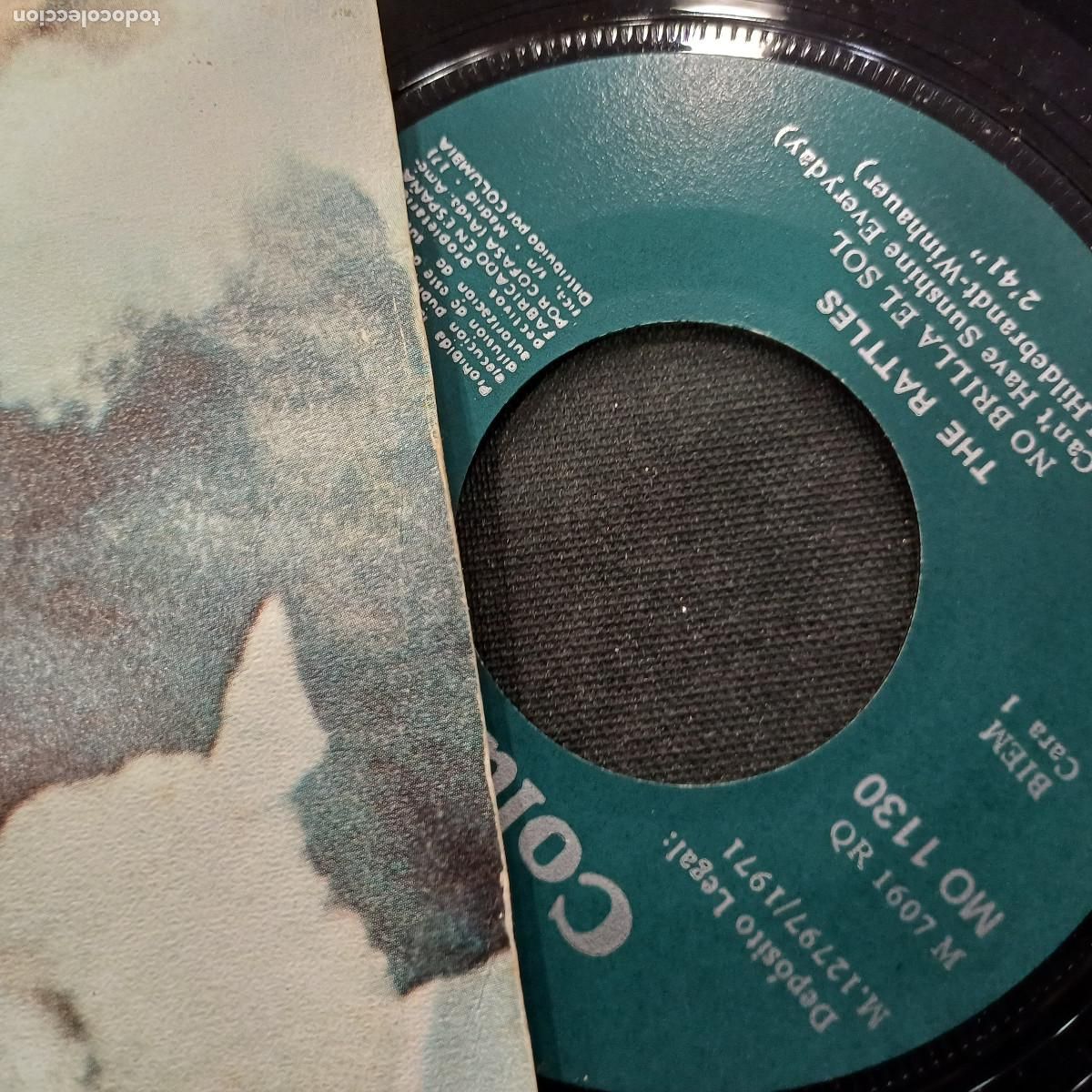 Discos de vinilo: THE RATTLES/NO BRILLA EL SOL/SINGLE. - Foto 2