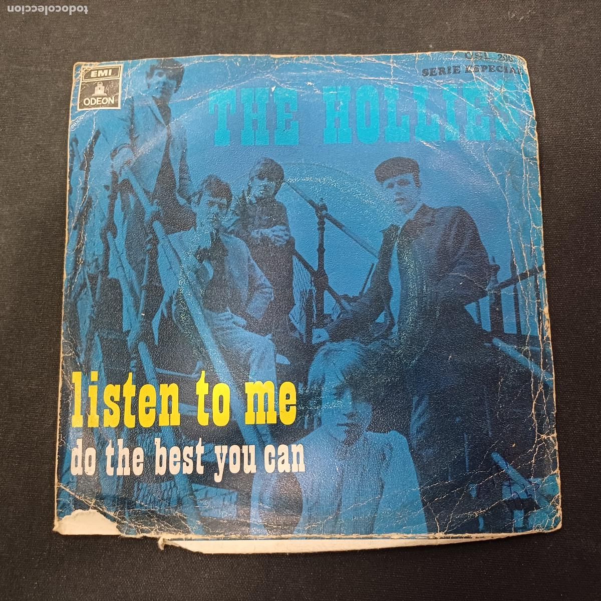 Discos de vinilo: THE HOLLIES/LISTEN TO ME/SINGLE.