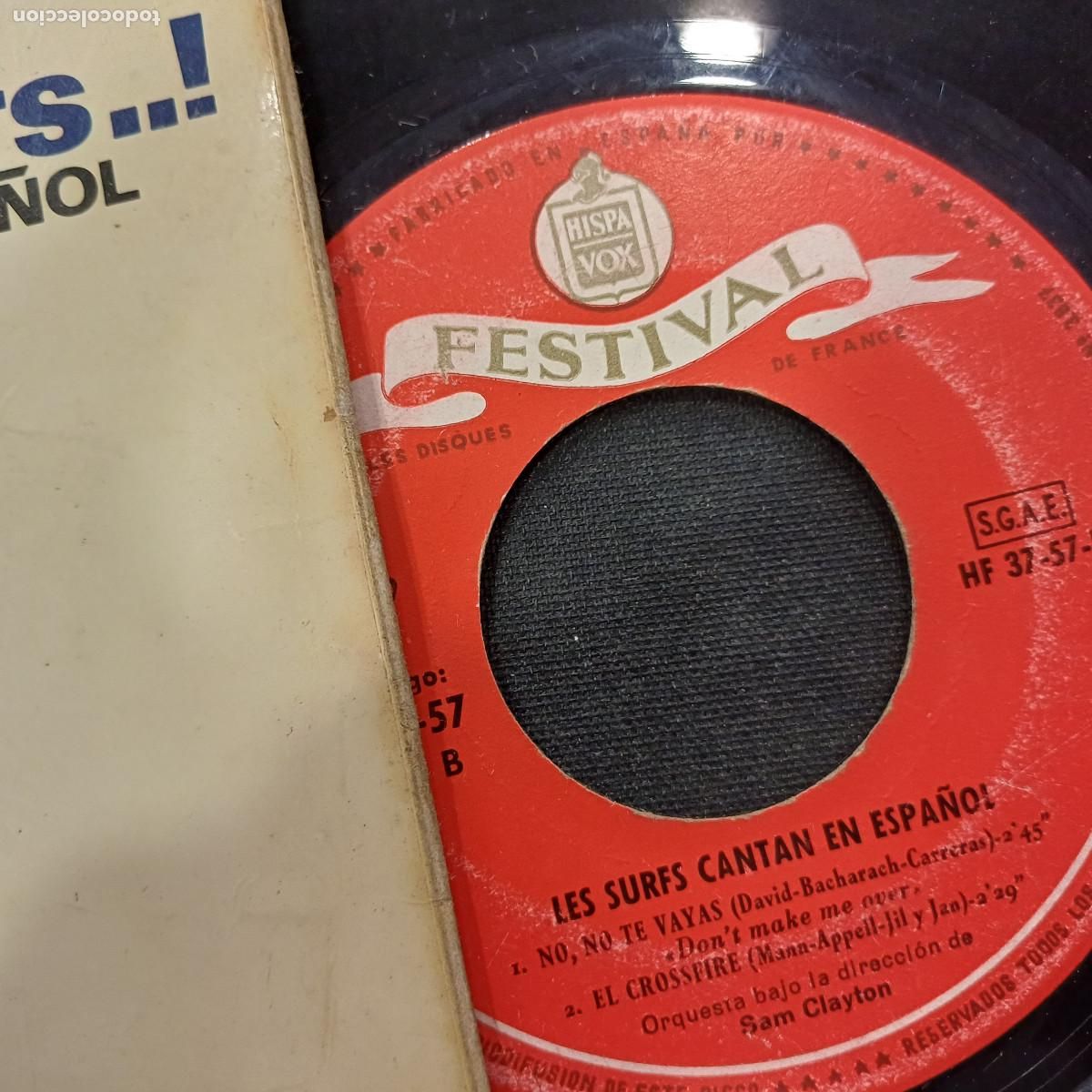 Discos de vinilo: LES SURFS/TU SERAS MI BABY/SINGLE. - Foto 2
