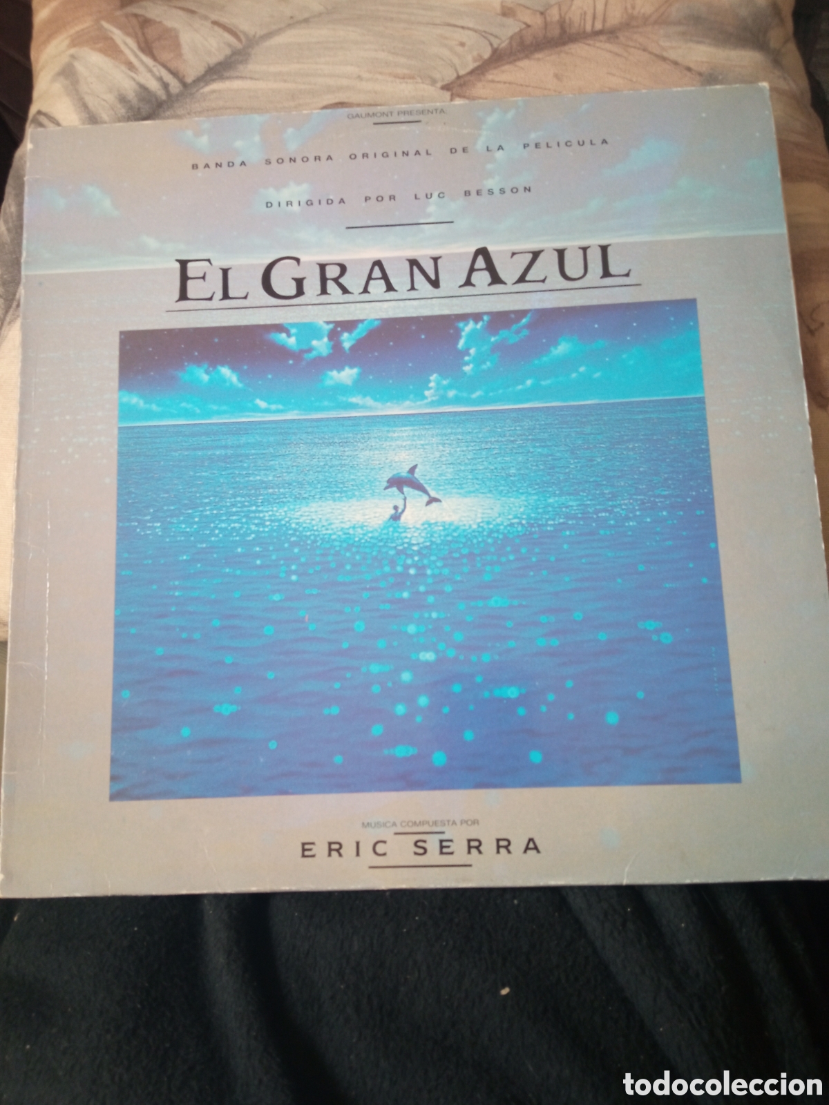 Discos de vinilo: El gran azul, Banda sonora original de la Pel&iacute;cula, Eric Serra, muy buena conservaci&oacute;n