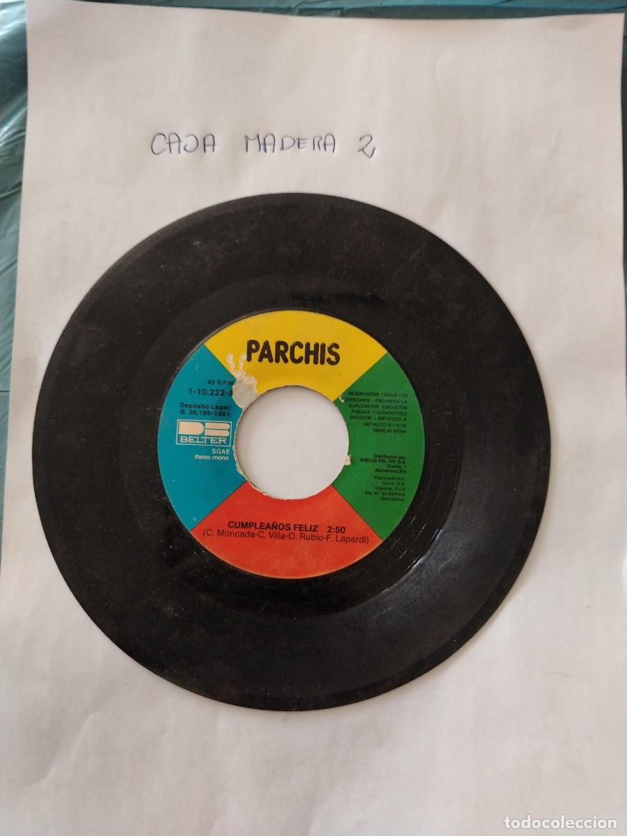 Discos de vinilo: Single vinilo sin funda parch&iacute;s, cumplea&ntilde;os feliz