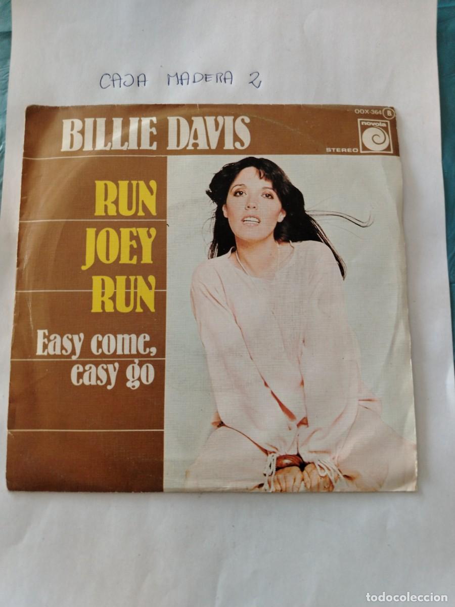 Discos de vinilo: Single vinilo Billie Davis, run Joey run, easy come easy go