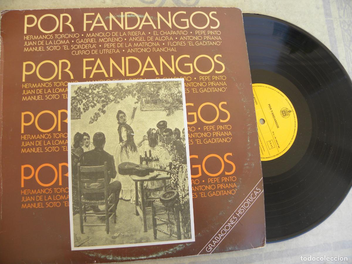 Discos de vinilo: POR FANDANGOS /GRABACIONES HISTORICAS -LP 1986 -PEDIDO MINIMO 3 EUROS
