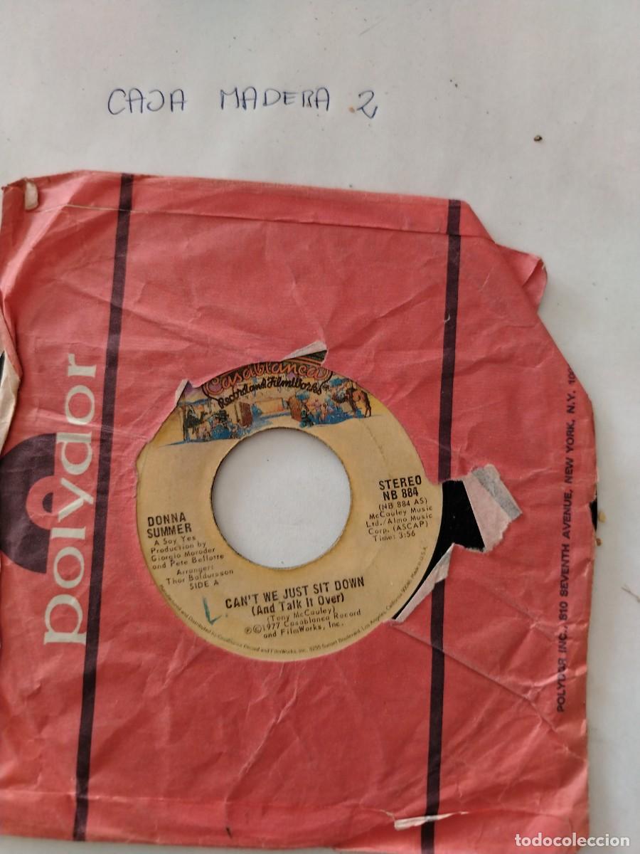 Discos de vinilo: Single vinilo Donna summer, cant we just sit down - Foto 1