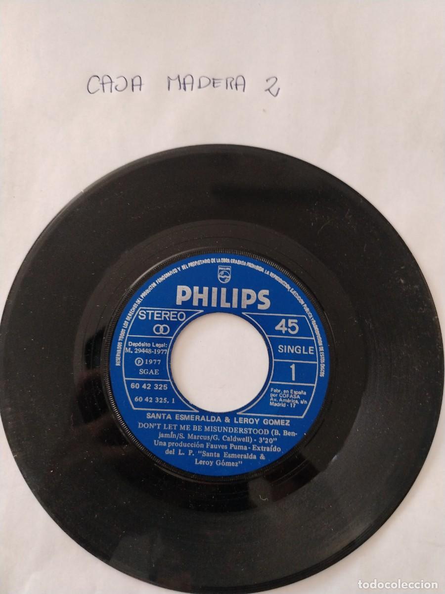 Discos de vinilo: Single vinilo sin caratula, santa esmeralda y leroy gomez