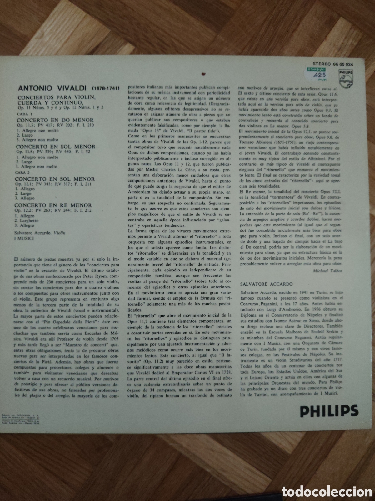 Discos de vinilo: Lote 2 vinilos Vivaldi - Foto 4