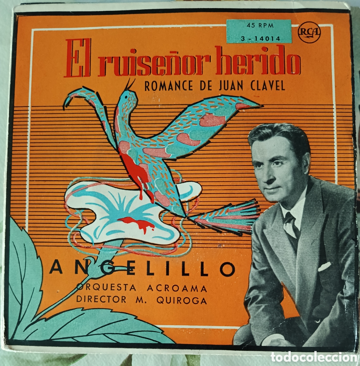 Discos de vinilo: Angelillo single sello RCA editado en Espa&ntilde;a a&ntilde;o 1959.