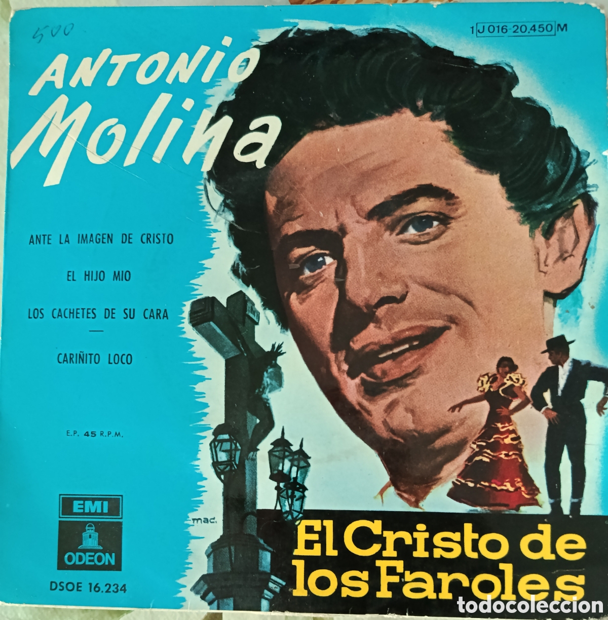 Discos de vinilo: Antonio Molina Ep sello Emi-Odeon editado en Espa&ntilde;a a&ntilde;o 1958.