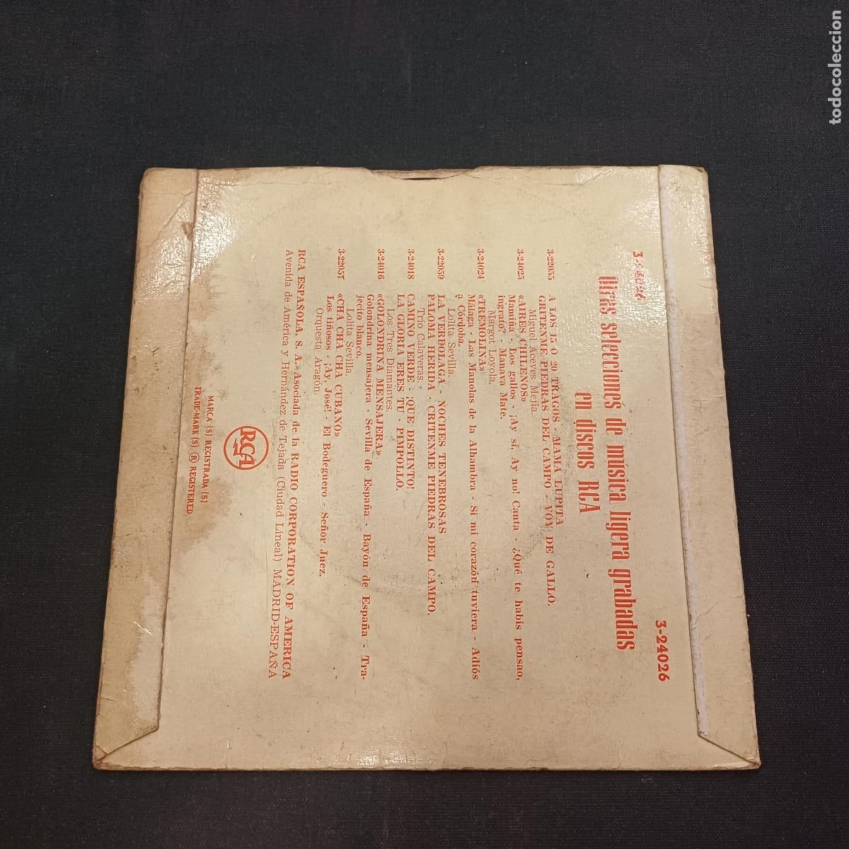 Discos de vinilo: TRIO CALAVERAS/LLEGO EL AMOR/SINGLE. - Foto 3