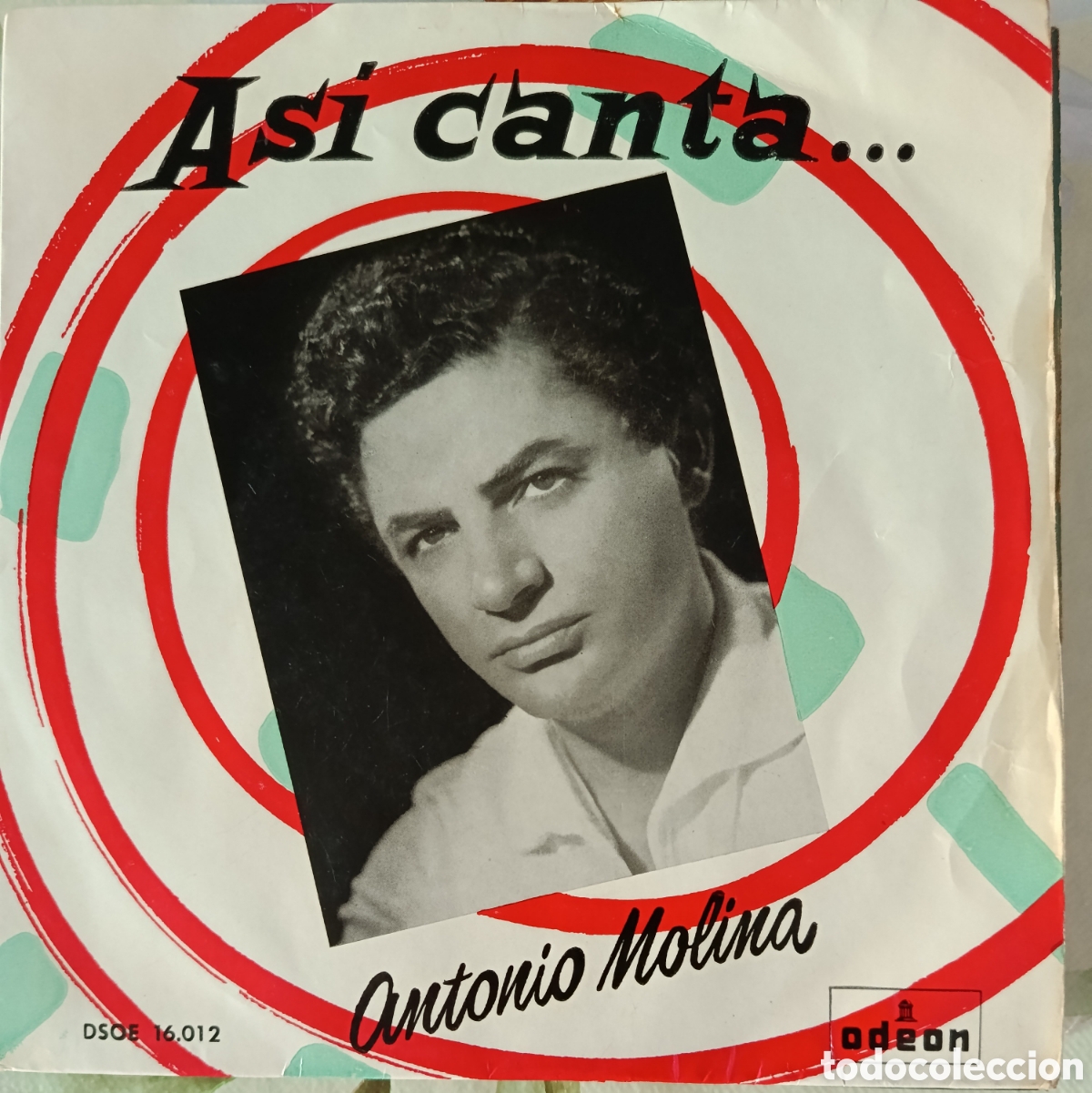 Discos de vinilo: Antonio Molina Ep sello Ode&oacute;n editado en Espa&ntilde;a a&ntilde;o 1958.