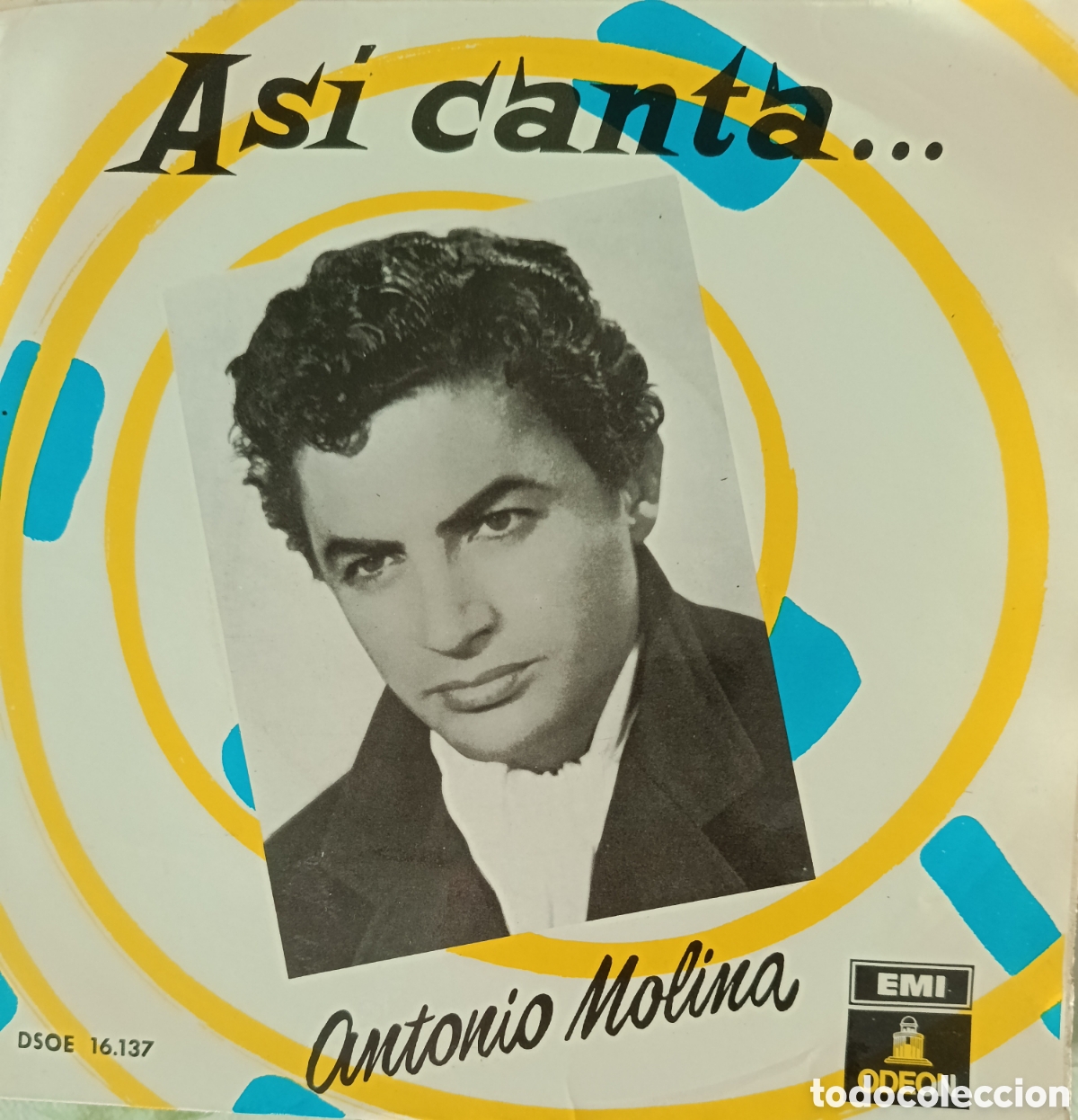 Discos de vinilo: Antonio Molina Ep sello Ode&oacute;n editado en Espa&ntilde;a a&ntilde;o 1958.