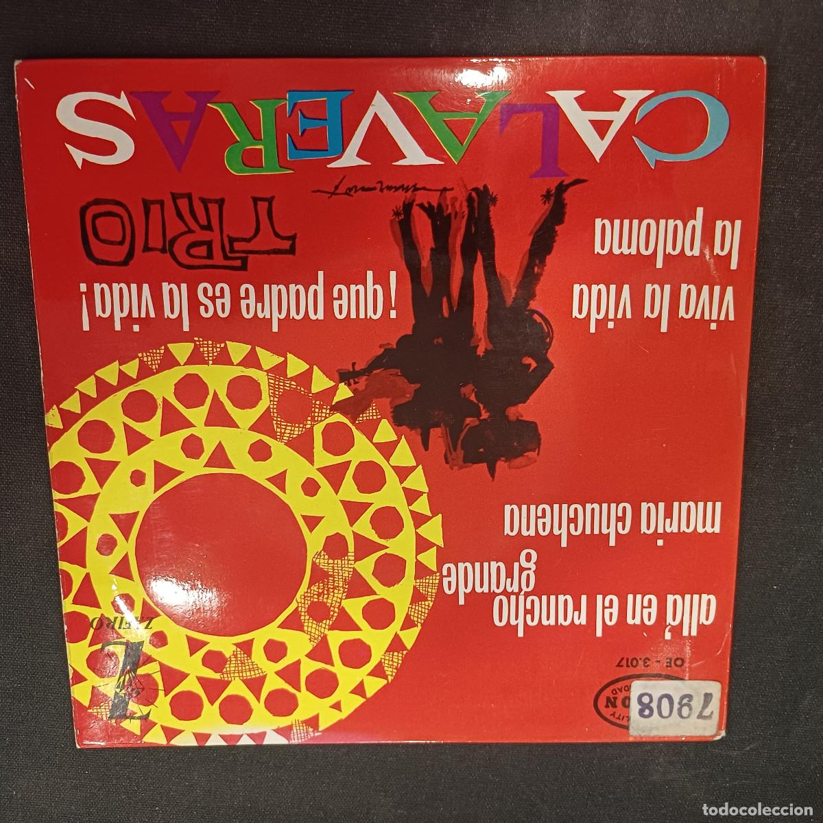 Discos de vinilo: TRIO CALAVERAS/MARIA CHUCHENA/SINGLE.