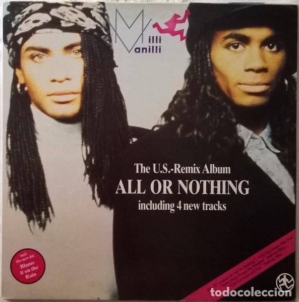 Discos de vinilo: Milli Vanilli * LP Vinilo * All Or Nothing The U.S. Remix Album * Spain 1989 Gatefold