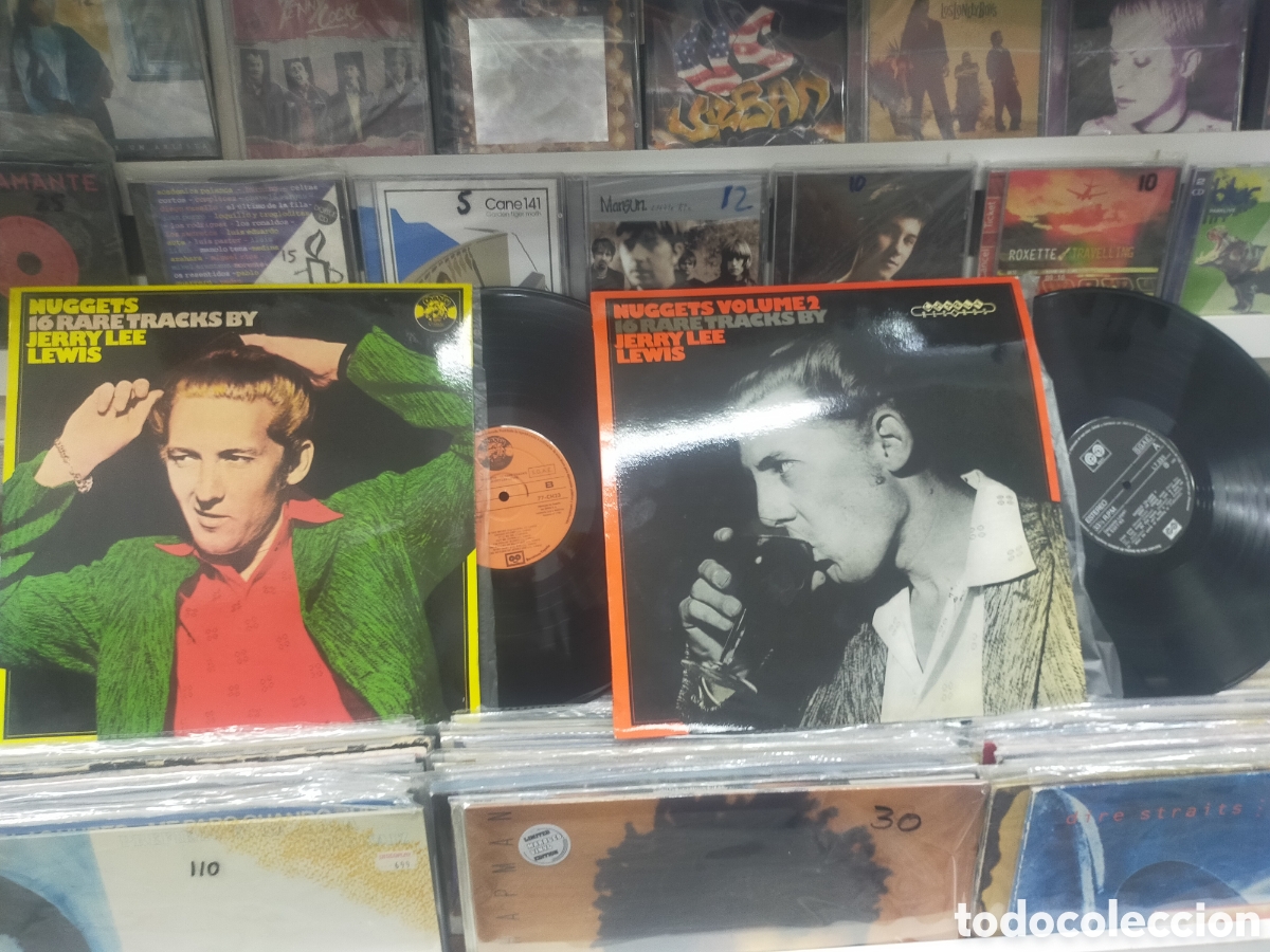 Discos de vinilo: Jerry lee Lewis 16 rare tracks vol.1 1978 y 2 nuggets 1982 Espa&ntilde;a