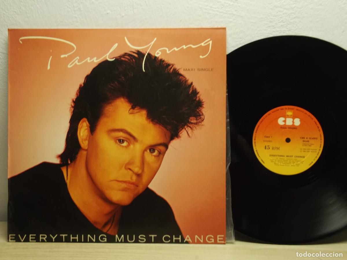 Discos de vinilo: Everything must change 12&rdquo; MAXI Single Paul Young LP