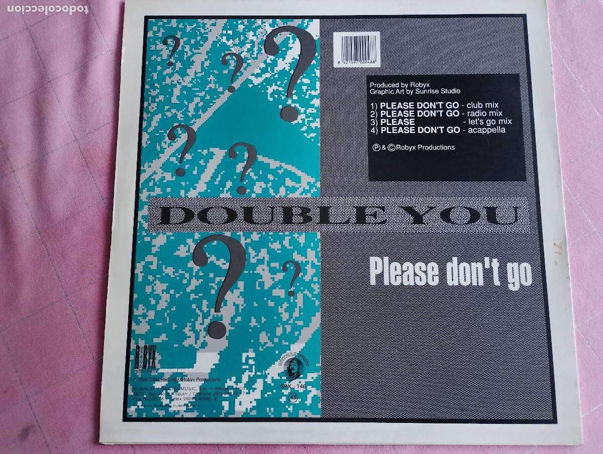 Discos de vinilo: Double You &ndash; Please Dont Go, 1992 - Foto 3