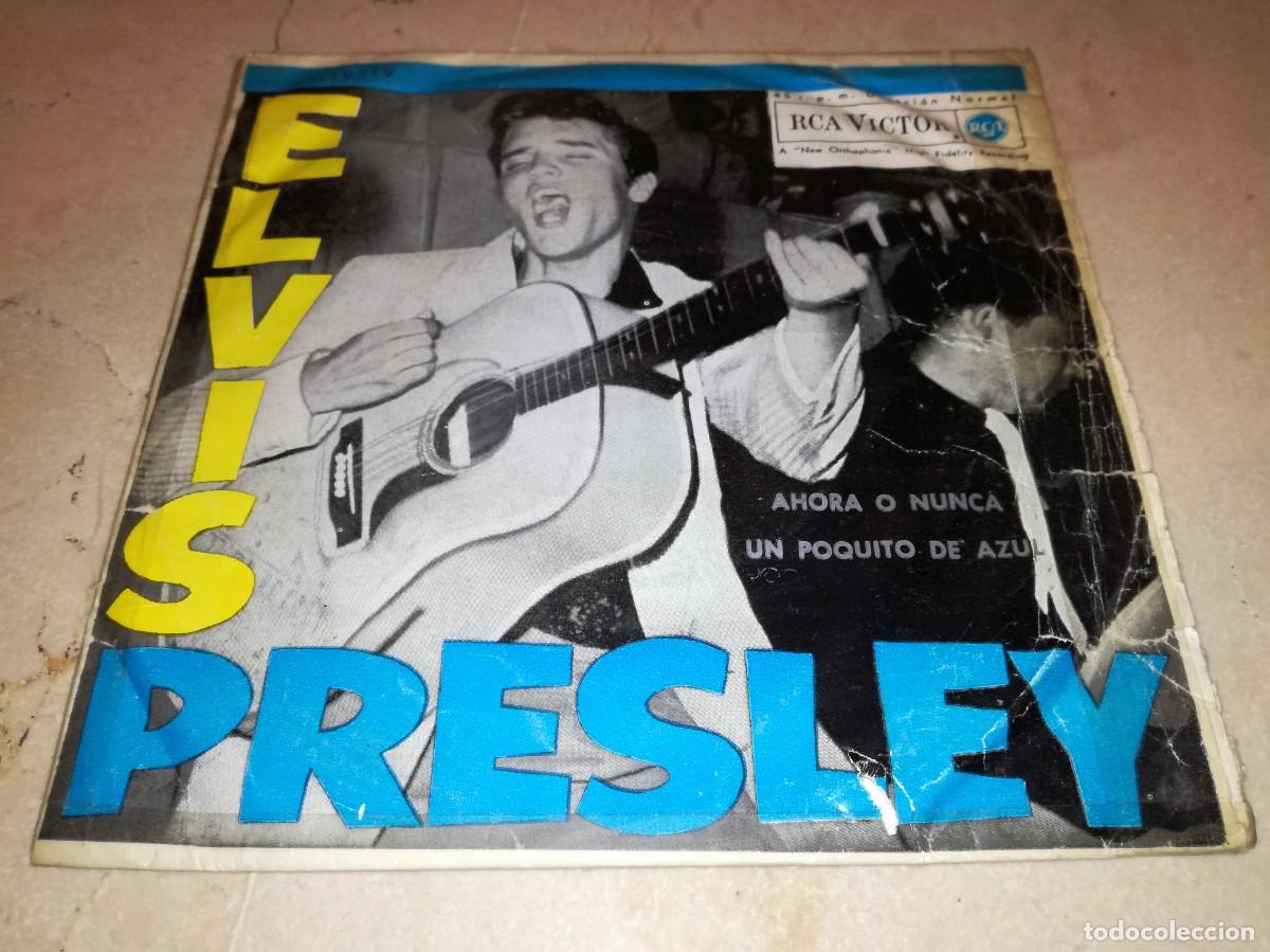 Discos de vinilo: ELVIS PRESLEY-AHORA O NUNCA - UN POQUITO DE AZUL - ORIGINAL ESPA&Ntilde;OL 1962