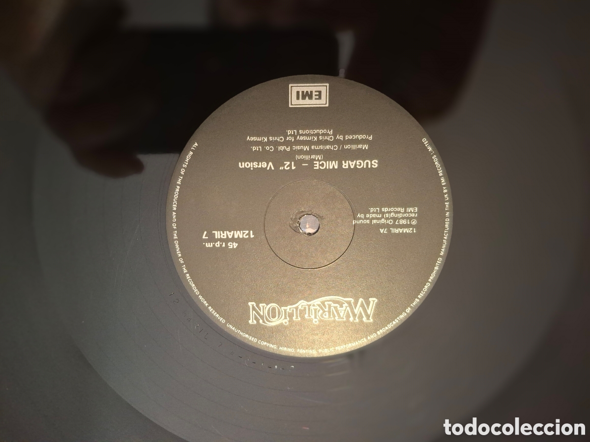 Discos de vinilo: Maxi-Single - 12&rdquo; - Marillion - Sugar Mice - Rock sinfonico, progresivo - Foto 3
