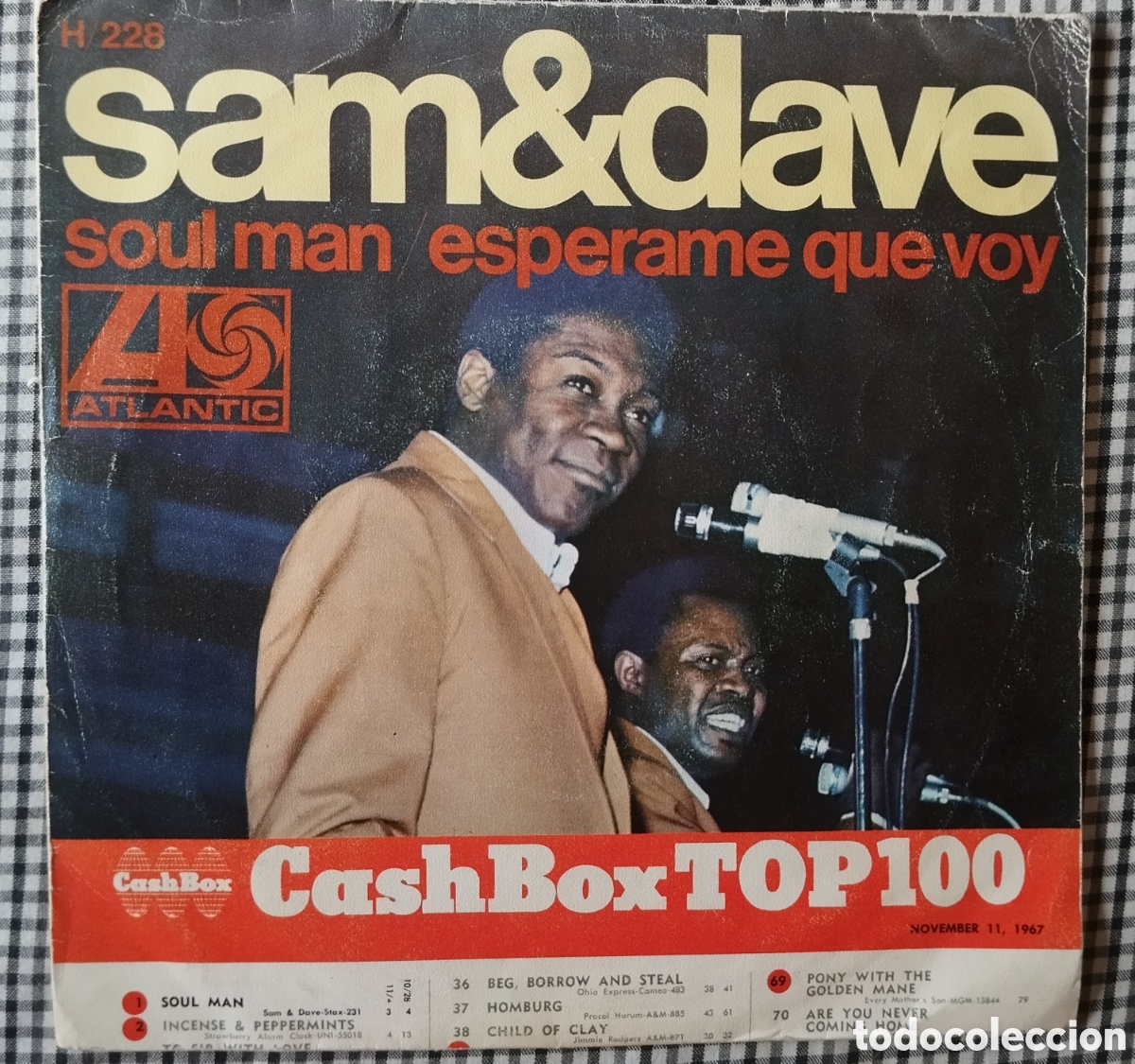 Discos de vinilo: sam&dave - soul man / esp&eacute;rame que hoy - single - Foto 2