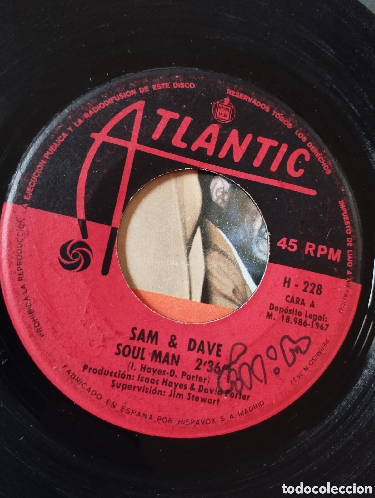 Discos de vinilo: sam&dave - soul man / esp&eacute;rame que hoy - single - Foto 3