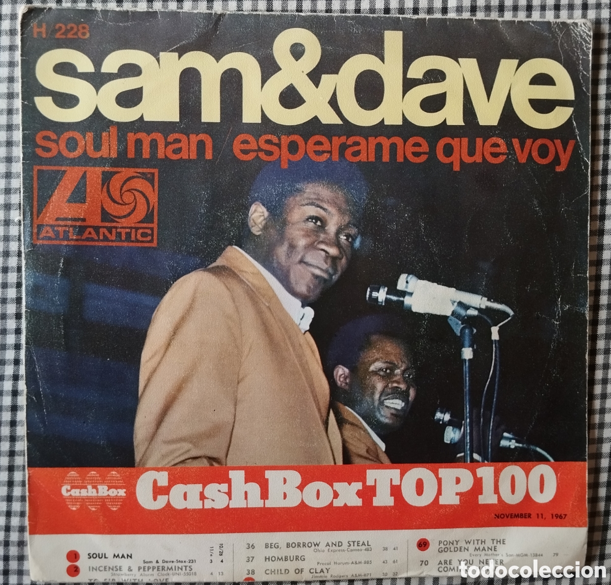 Discos de vinilo: sam&dave - soul man / esp&eacute;rame que hoy - single - Foto 1