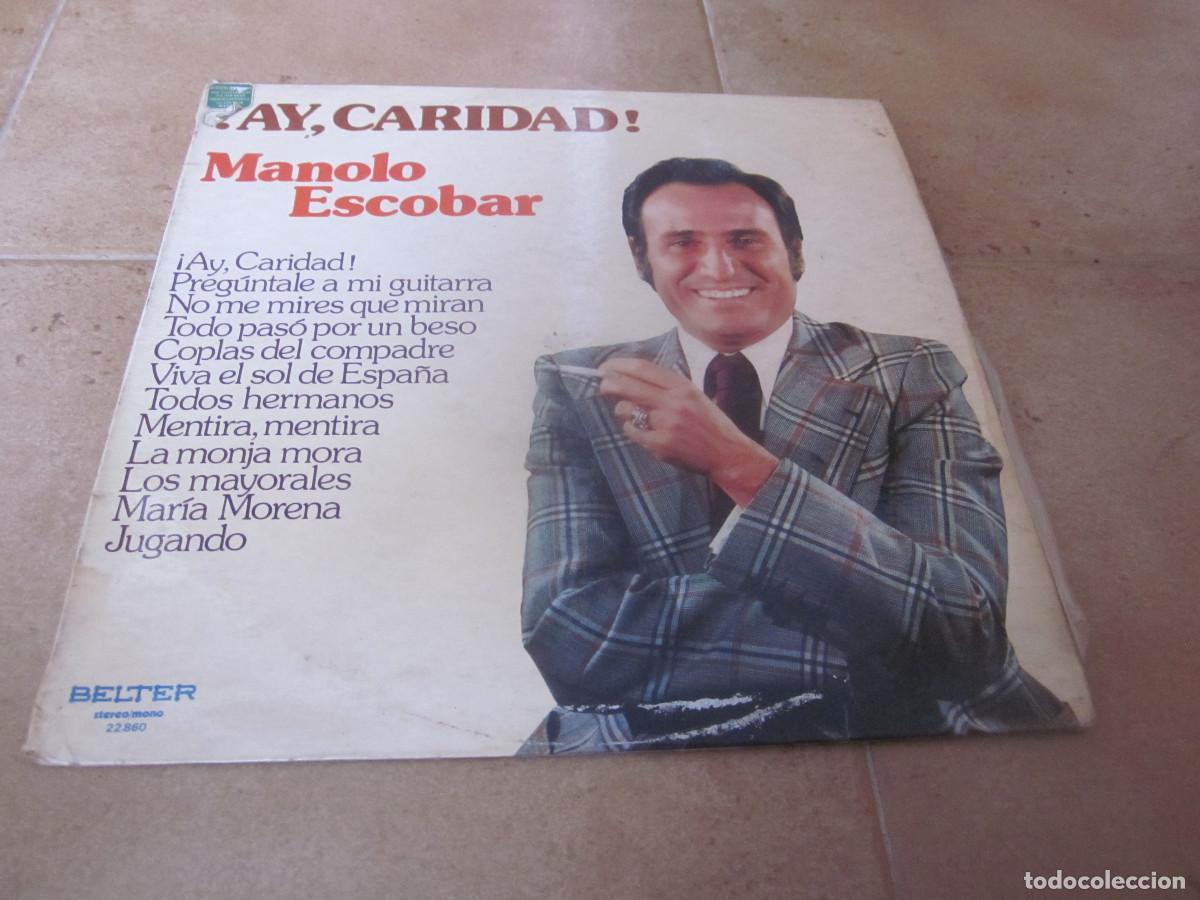 Discos de vinilo: MANOLO ESCOBAR - &iexcl;AY, CARIDAD! LP - BELTER 1974
