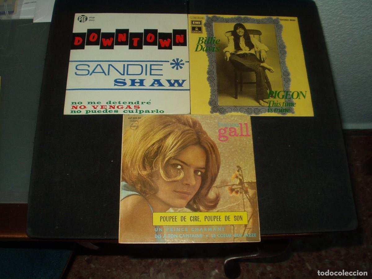 Discos de vinilo: LOTE 5 EP'S Y SINGLES FEMENINAS A&Ntilde;OS 60/70