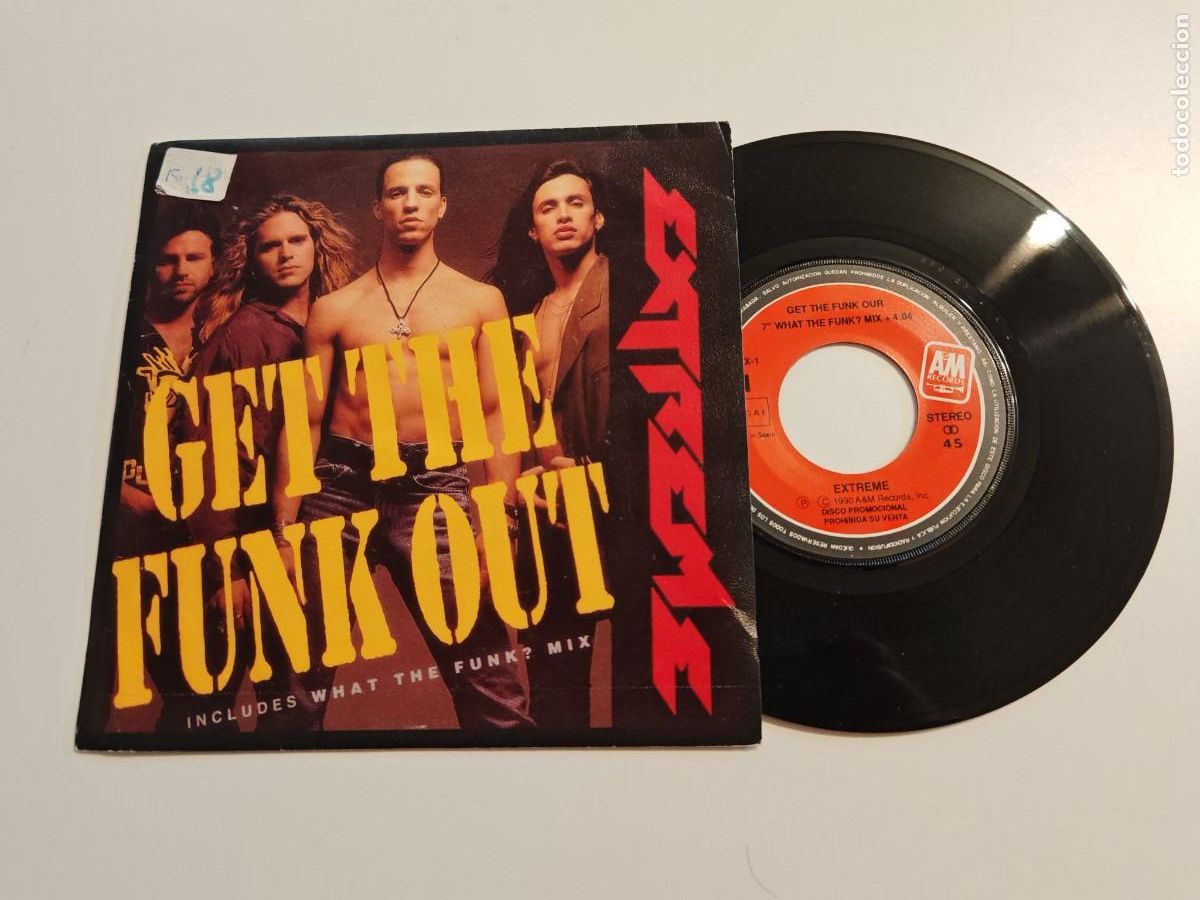 Discos de vinilo: EXTREME Get the funk out 7&rdquo; SINGLE VINILO PROMO 1992 ESPA&Ntilde;A NUNO BETTENCOURT CONTIENE 2 TEMAS