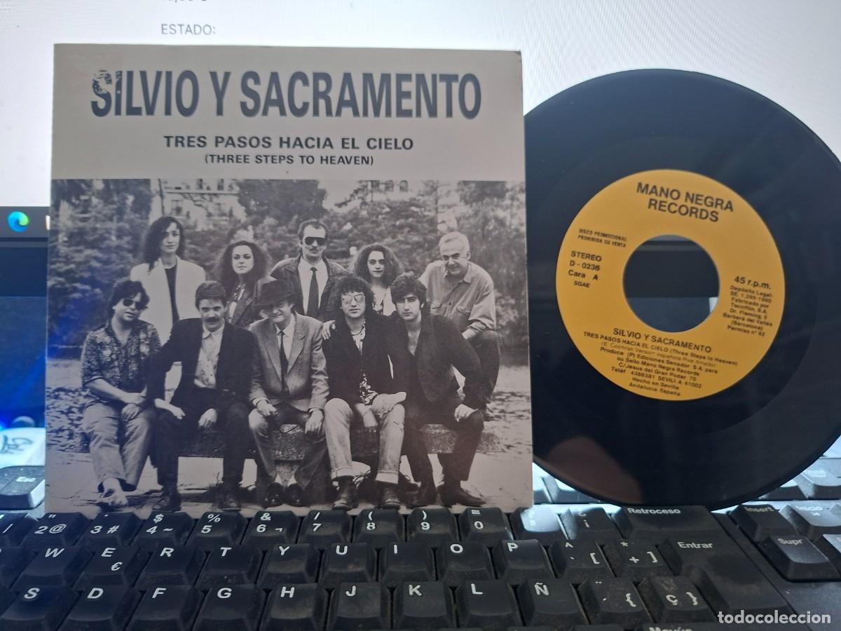 Discos de vinilo: SILVIO Y SACRAMENTO - TRES PASOS HACUA EL CIELO - SINGLE DE VINILO PROMOCIONAL - C-72
