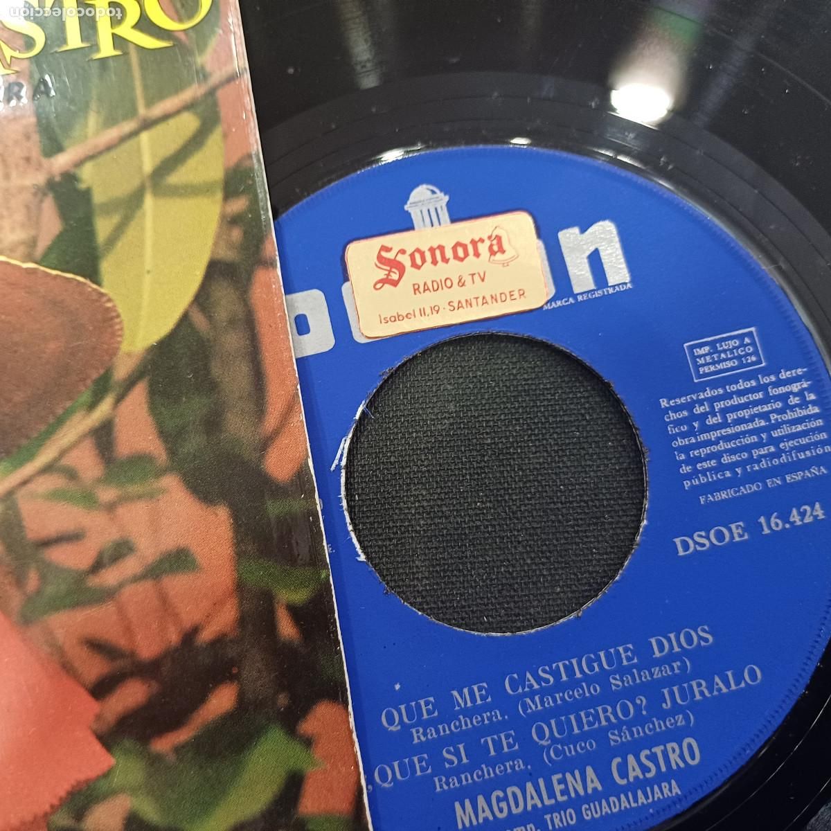 Discos de vinilo: MAGDALENA CASTRO/QUE ME CASTIGUE DIOS/SINGLE. - Foto 2