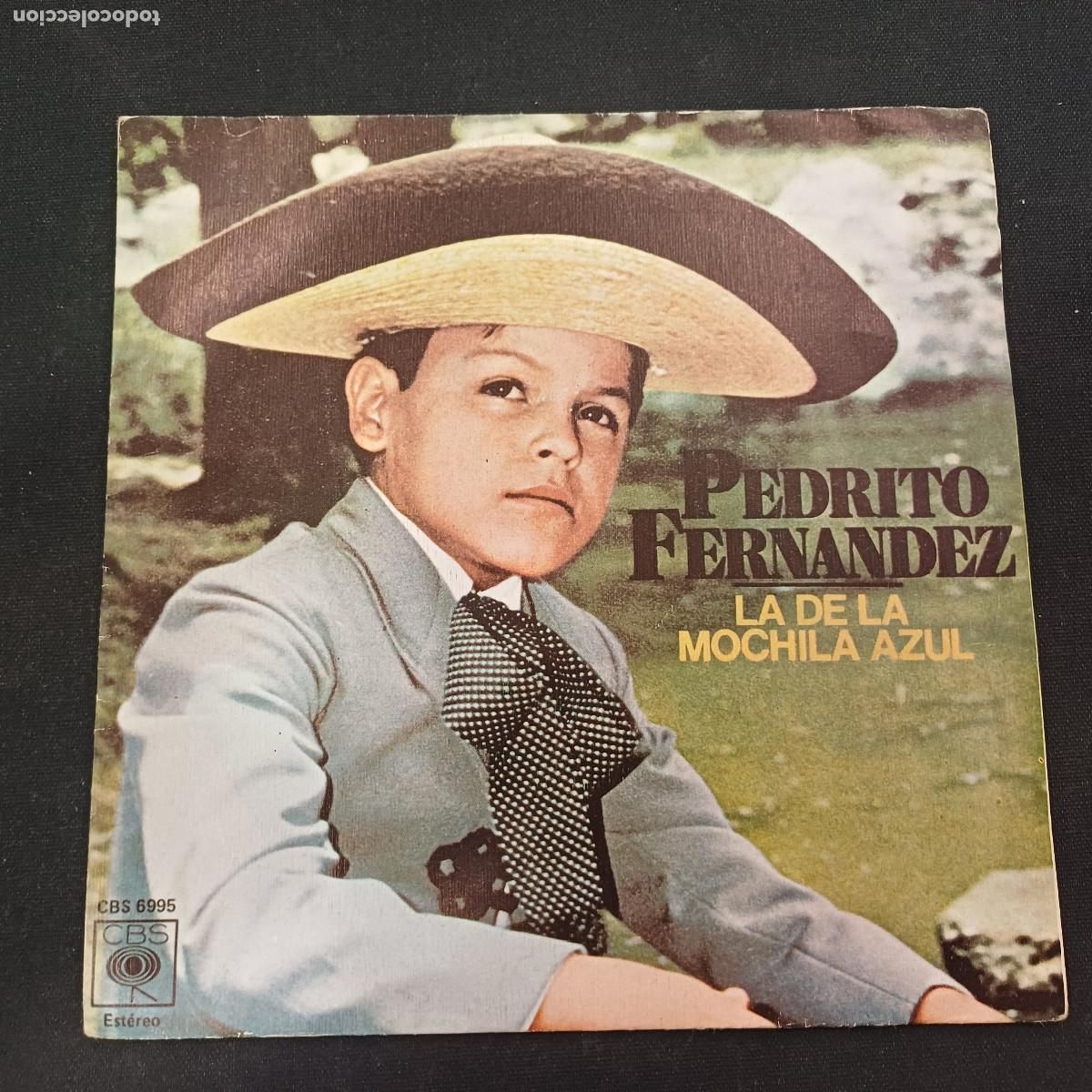 Discos de vinilo: PEDRITO FERNANDEZ/LA DE LA MOCHILA AZUL/SINGLE.