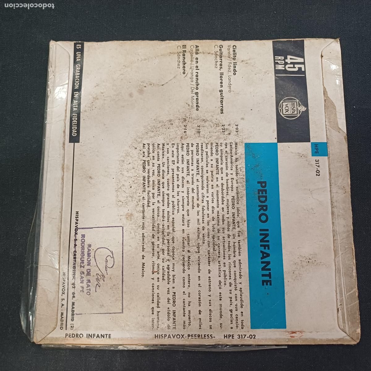 Discos de vinilo: PEDRO INFANTE/CIELITO LINDO/SINGLE. - Foto 3